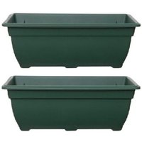 Bell Trough Planter 50cm Plastic Green - Green / 2