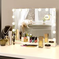 Yohood, Yohood Makeup Mirror with 14 Dimmable Bulbs - White Yohood, Yohood Makeup Mirror with 14 Dimmable Bulbs - White