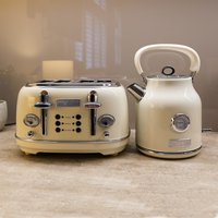 Charles Bentley 1.7L Kettle and 4 Slice Toaster Set - Cream