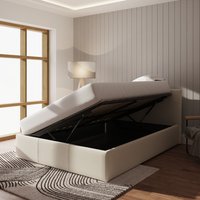 Side Lift Ottoman Bed Natural - Natural / Double