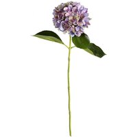 Artificial Single Charlotte Mauve Hydrangea Flower Stem L65cm - Purple