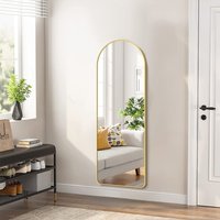 Metal Frame Full Length Wall Mirror - Gold