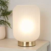 Frosted Glass Table Lamp White - White