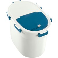Kidkid Airtight Flip-Up Lid Pet Food Container - Blue + White