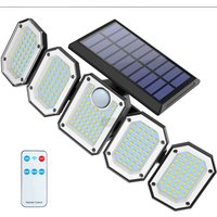 Solar garage waterproof light human body induction light remote control lighting - Black / 2