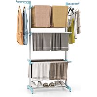 Oversized 4-Tier Collapsible Drying Rack - Blue