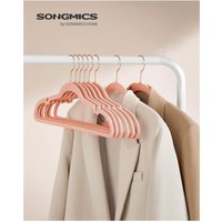 SONGMICS Non-Slip Velvet Coat Hangers - Pink / 2.2kg