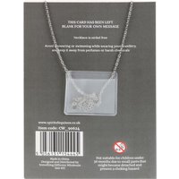 Crystal Moon Necklace Greeting Card For Positive Energy - Black