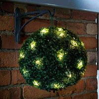 28cm Solar Powered Topiary Garden Ball LED Light - Green / 700g