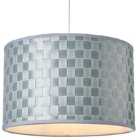 Sovin Easy-Fit Woven Drum Ceiling Light Shade - Silver