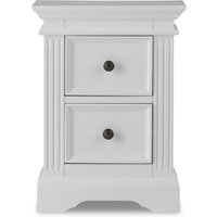 Gainsborough Bedside Table with 2 Drawers - White