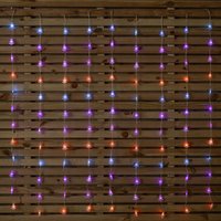 1.2m x 1.2m Christmas Tree Curtain Lights with 108 Rainbow LEDs - Rainbow