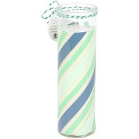 Coastal Peppermint Candy Stripe Glass Candle Burn Fun Gift - Multi