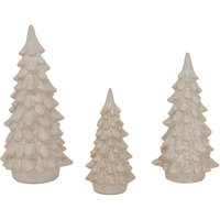 Large Alora Ceramic Snowy Tree Winter Scene Decor - Light Brown
