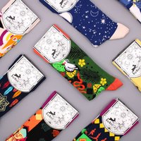 Psychedelic Evil Eye Bamboo Socks SM - Eco-Friendly, Breathable, Comfortable - Multi