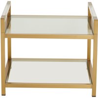 Vogue Matte Gold End Table - Gold