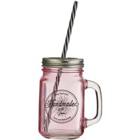 Bocal Pink Square Mason Jar Mug - Pink
