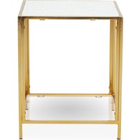 Novi Glass Top And Gold Frame Side Table - Gold