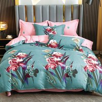 Jasmine Printed Duvet Set - Teal / 200cm