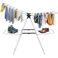 2-Level Clothes Drying Rack - White