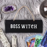 Boss Witch Wall Sign - Black