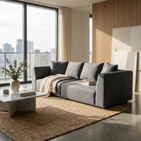 Tokyo 3 Seater Sofa Brushed Tweed Fabric