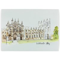 Westminster Abbey Worktop Protector - Large Textured Glass Chopping Board - Neutral