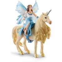 SCHLEICH Bayala Eyela Riding on Golden Unicorn Toy Figure - Black