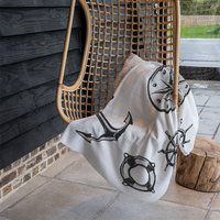 Nautical Icons Blanket - Black