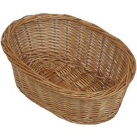Small Oval Wicker Tray - Brown