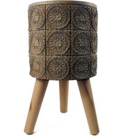 Zandi Flowers Composite Large Planter - Brown