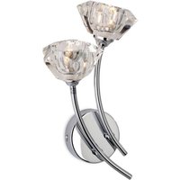 Clara 2 Light Indoor Wall Light Chrome G9 - Chrome