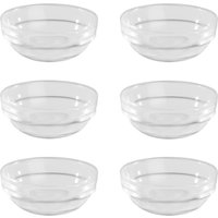 Glass Condiment Dishes - Set of 6 - Clear
