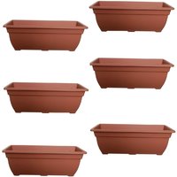 Bell Trough Planter 50cm Plastic Terracotta - Terracotta / 6