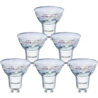 35W LED 4.5W GU10 Warm White Bulb - White / 6