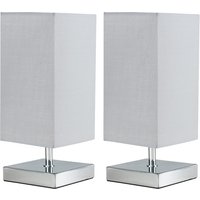 Modern Square Table Lamps - Set of 2 - Grey
