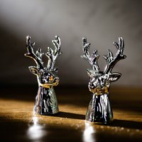 Stag Salt and Pepper Shakers - Silver