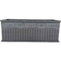Damask Lead Effect Planter - Grey / 1