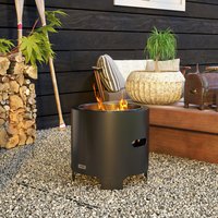 Outsunny Outdoor Fire Pit 842-327V00BK - Black