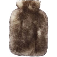 Natural Sheepskin Hot Water Bottle Cover - 2L - Wolf Tip