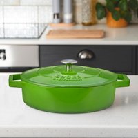 28cm Cast Iron Casserole Dish - Green