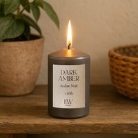 Scented Pillar Candles - Grey