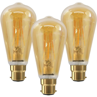 7W LED Filament,ST64, B22, 725lm, Dim, 2200K - Extra Warm White / 3