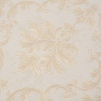 Non-Pasted 3D Embossed Non-Woven Damask Wallpaper Roll - Beige + Gold