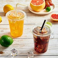 Strong Clear Plastic Smoothie Cups with Flat Lids - Clear / 8cm / 11cm / 4kg