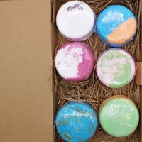 Set of Floral Bath Fizzes Scented Gift Box for Relaxing Bath - Multi