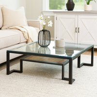 Cibo Coffee Table with Shelf - Black