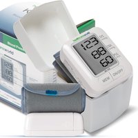 Automatic Wrist Blood Pressure Monitor with LCD Display and Adjustable Cuff - Black