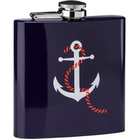 Auden Hip Flask with Anchor Design - Blue