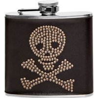 Auden5Oz S/S Hip Flask Skull Diamante - Brown